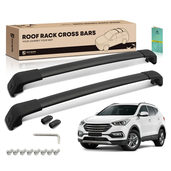 Black Aluminum Alloy Roof Rack Cross Bars for Hyundai Tucson 2016-2021