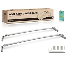 Silver Stainless & Aluminum Alloy Roof Rack Cross Bars