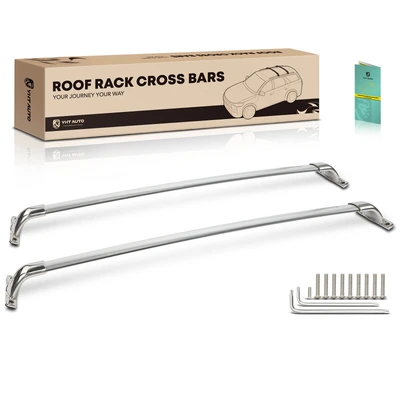 Silver Stainless & Aluminum Alloy Roof Rack Cross Bars