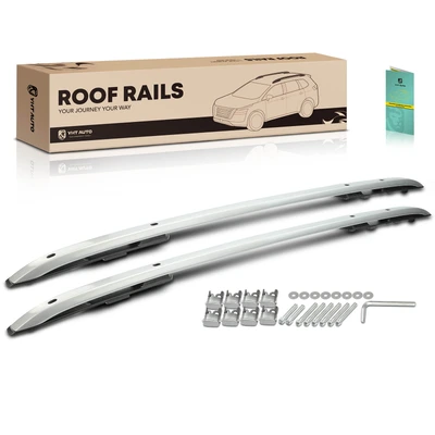 Silver Aluminum Alloy Nylon Roof Rack Side Rails