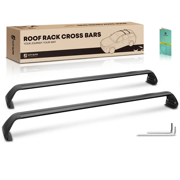 Black Aluminum Alloy Roof Rack Rail Cross Bar for Jeep Wrangler JK 2007-2018