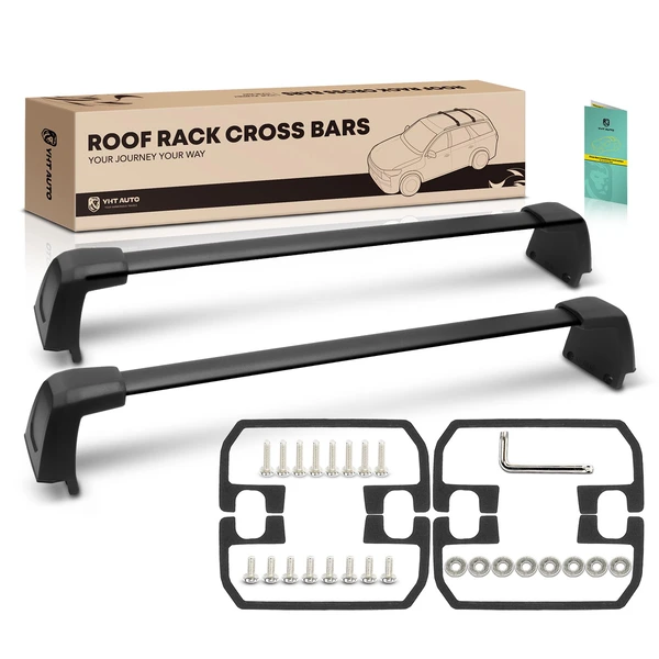Black Aluminum Alloy Roof Rack Cross Bars for 2021-2023 Jeep Grand Cherokee L