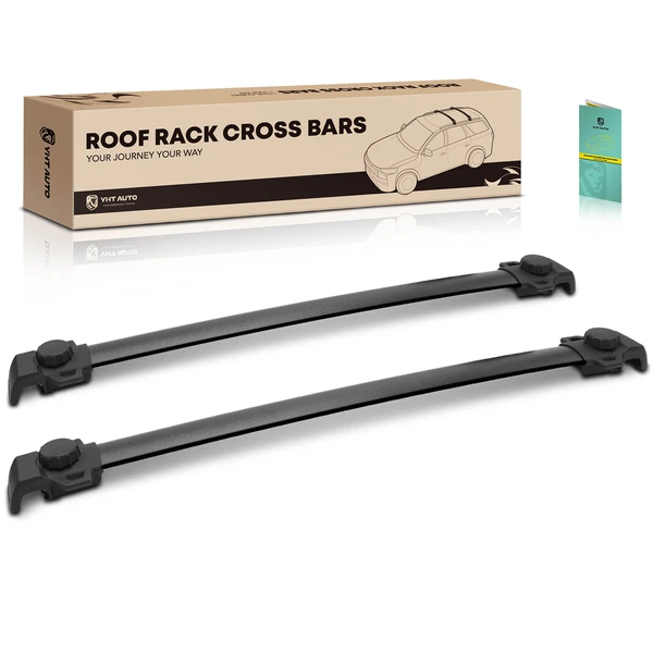 Black Aluminum Alloy & Nylon Roof Rack Cross Bar for 2007-2017 Jeep Patriot