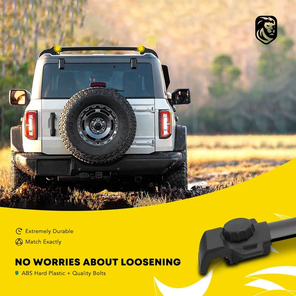 Black Aluminum Alloy & Nylon Roof Rack Cross Bar for 2007-2017 Jeep Patriot