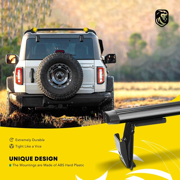 Black Aluminum Alloy Roof Rack Rails Cross Bars for Jeep Wrangler 2007-2023