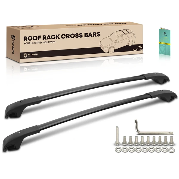 Black Aluminum Roof Rack Rail Cross Bars Carrier for 2015-2023 Jeep Renegade