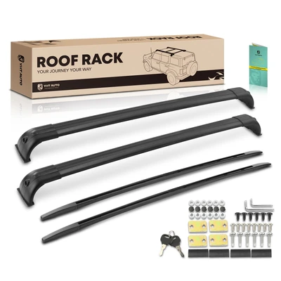 Black Aluminum Alloy Roof Rack Cross Bars & Side Rails