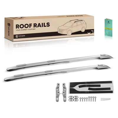 Silver Aluminum Alloy Nylon Roof Rack Side Rails