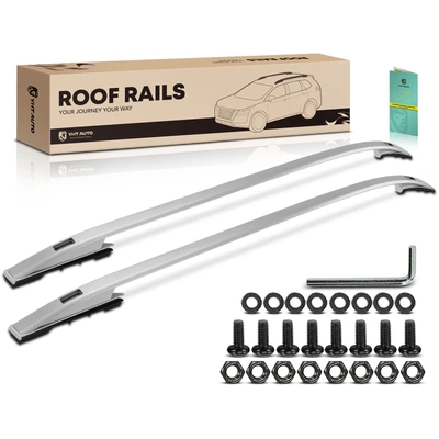 Silver Aluminum Alloy Roof Rack Side Rails