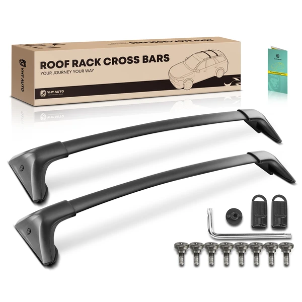 Black Aluminum Alloy Roof Rack Cross Bars for 2016-2022 Lexus RX350