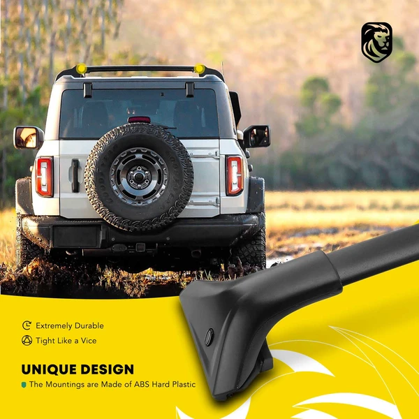 Black Aluminum Alloy Roof Rack Cross Bars for 2016-2019 Lexus LX570