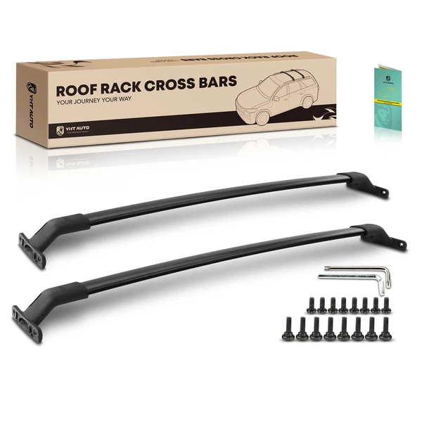 Black Aluminum Alloy Roof Rack Cross Bars for 2018-2022 Lincoln Navigator