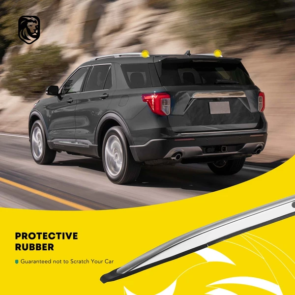 Silver Aluminum Alloy Roof Rack Side Rails for Mazda CX-3 2016-2019