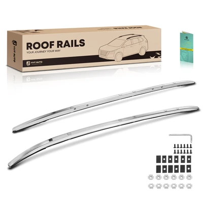Silver Aluminum Alloy Roof Rack Side Rails