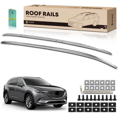 Silver Aluminum Alloy Roof Rack Side Rails