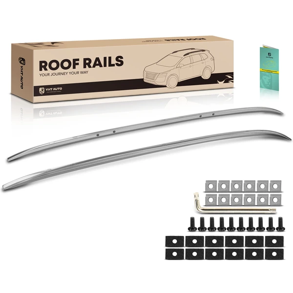 Silver Aluminum Alloy Roof Rack Side Rails for Mazda CX-9 2016-2023