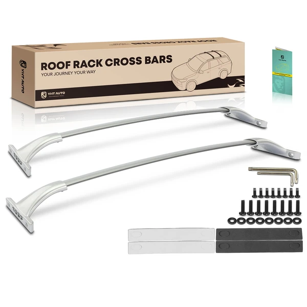 Silver Aluminum Alloy Roof Rack Cross Bars for 2014-2020 Nissan X-Trail