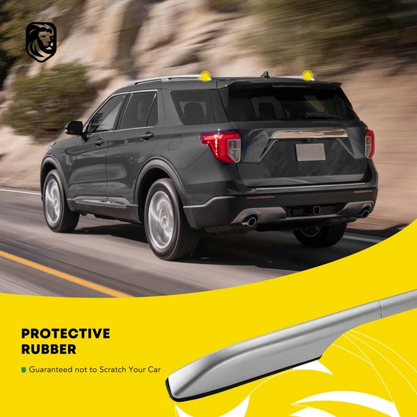 Silver Aluminum Alloy Roof Rack Side Rails for 2014-2020 Nissan Rogue