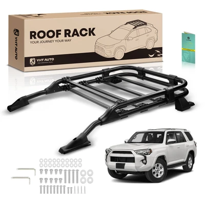Black Aluminum Alloy Roof Rack Cargo Basket