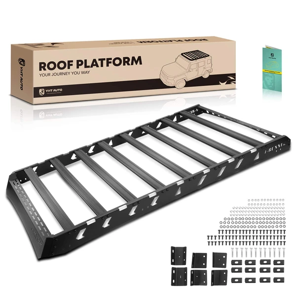 Black Aluminum Alloy Roof Rack Rooftop Basket for 2010-2023 Toyota 4Runner