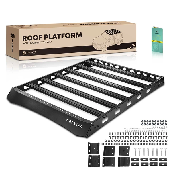 Black Aluminum Alloy Roof Rack Basket Storage Carrier for 2010-2023 Toyota 4Runner