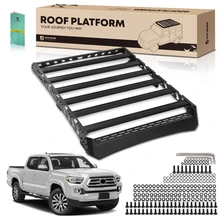 Black Aluminum Alloy Roof Rack Cargo Basket Luggage Carrier for 2005-2023 Toyota Tacoma