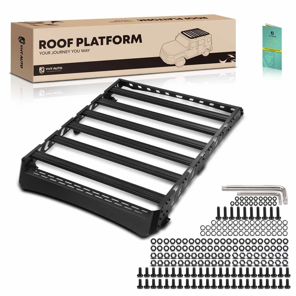 Black Aluminum Alloy Roof Rack Cargo Basket Luggage Carrier for Toyota Tacoma