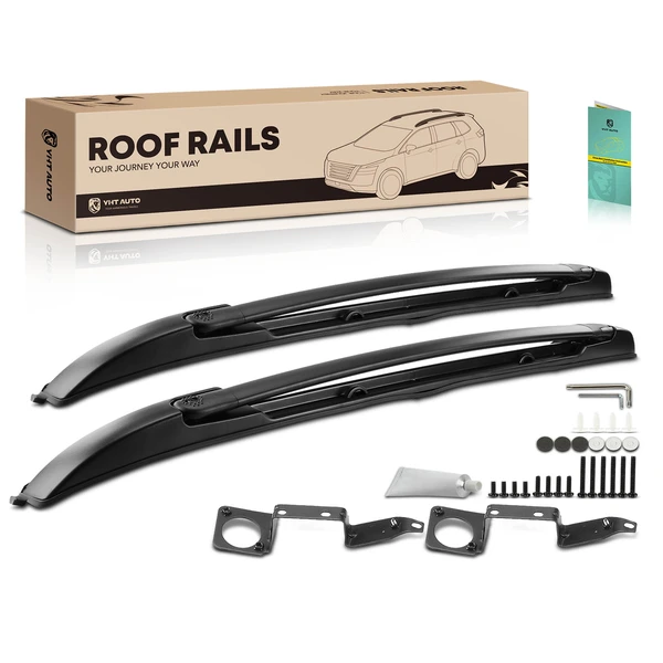 Black Aluminum Alloy & Nylon Alloy Roof Rack Rails for 2005-2023 Toyota Tacoma