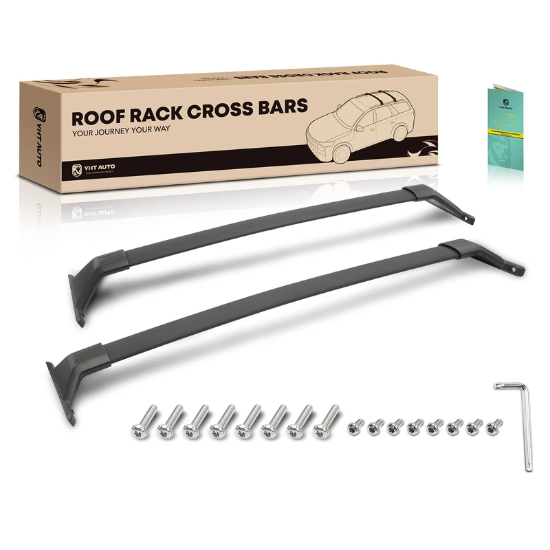 Black Aluminum Alloy Roof Rack Cross Bar for 2019-2022 Toyota RAV4