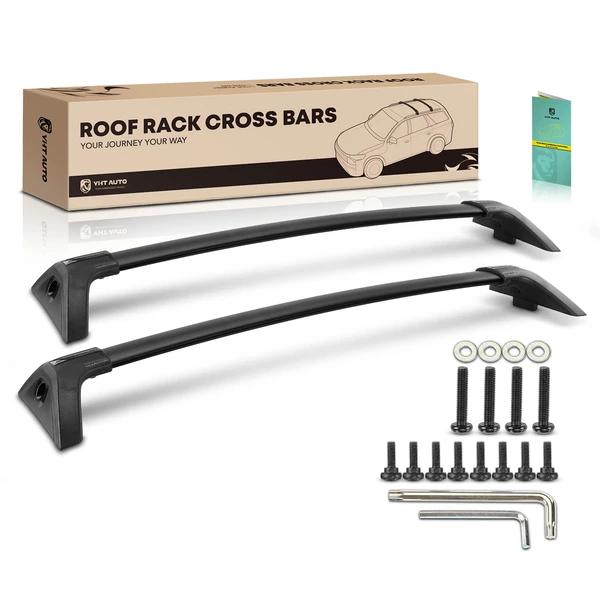 Black Aluminum Alloy Roof Rack Cross Bar for 2019-2023 Toyota RAV4