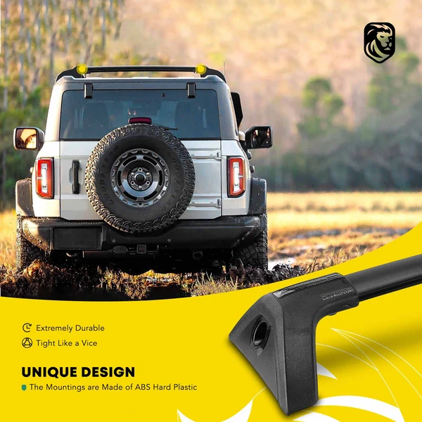 Black Aluminum Alloy Roof Rack Cross Bar for 2019-2023 Toyota RAV4