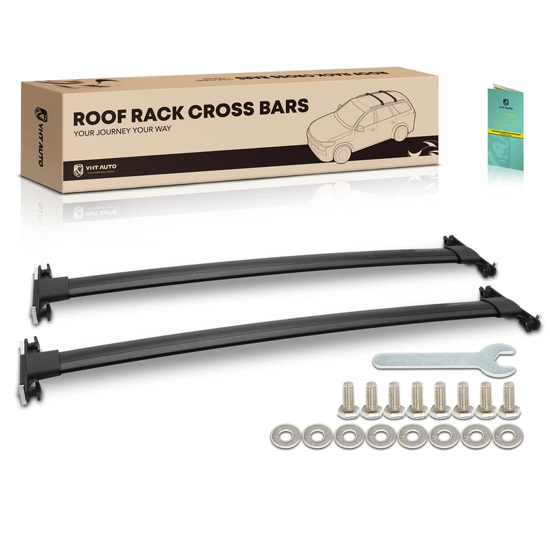 Black Aluminum Alloy Roof Rack Cross Bars for Toyota Highlander 2008-2013