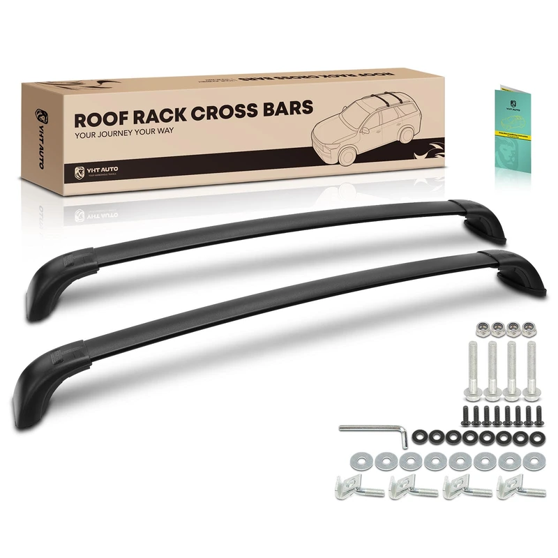 Black Aluminum Alloy Roof Rack Cross Bars for Toyota Highlander 2014-2019