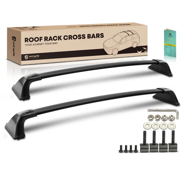 Black Aluminum Alloy Roof Rack Cross Bars for 2020-2023 Toyota Highlander