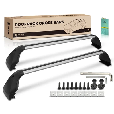 Silver Aluminum Alloy Roof Rack Rails Cross Bars