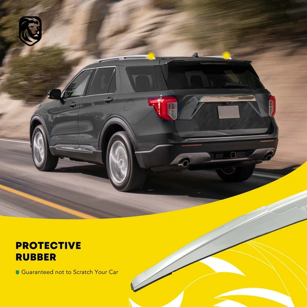 Silver Aluminum Alloy Roof Rack Side Rails for Toyota Highlander 2014-2019