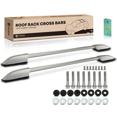 Silver Aluminum Alloy Roof Rack Side Rails