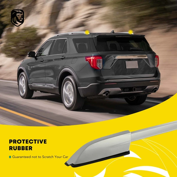 Silver Aluminum Alloy Roof Rack Side Rails for Toyota Highlander 2008-2013