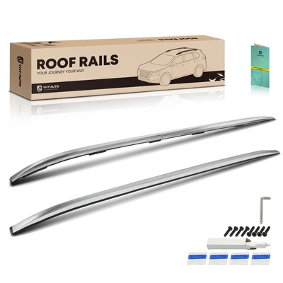 Silver Aluminum Alloy Roof Rack Side Rails