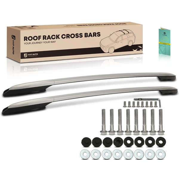 Silver Aluminum Alloy Roof Rack Side Rails for 2013-2018 Toyota RAV4