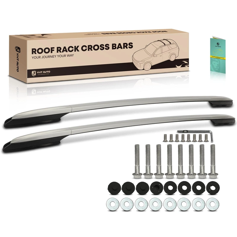 Silver Aluminum Alloy Roof Rack Side Rails for 2015 Toyota RAV4