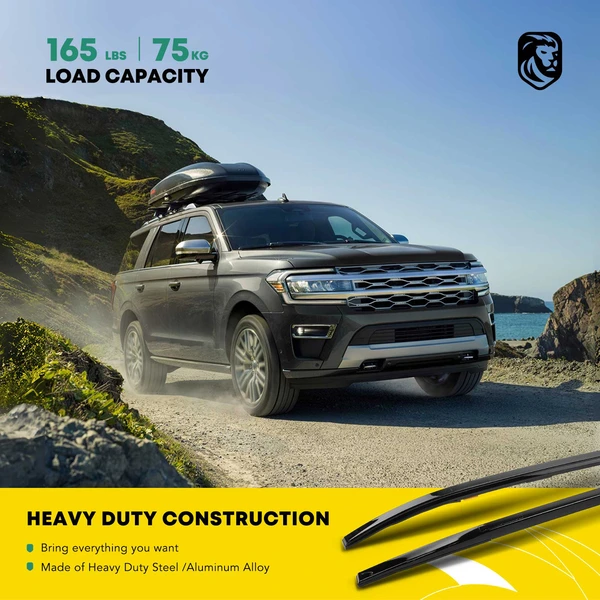 Black Aluminum Alloy Roof Rack Side Rails for 2019-2020 Toyota RAV4