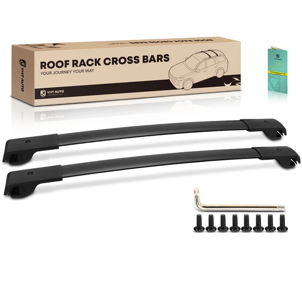 Black Aluminum Alloy Roof Rack Rail Cross Bars for 2013-2018 Toyota RAV4