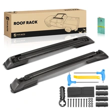 Black Aluminum Alloy Roof Rack Cross Side Rails Bar Set for 2024 Toyota Tacoma