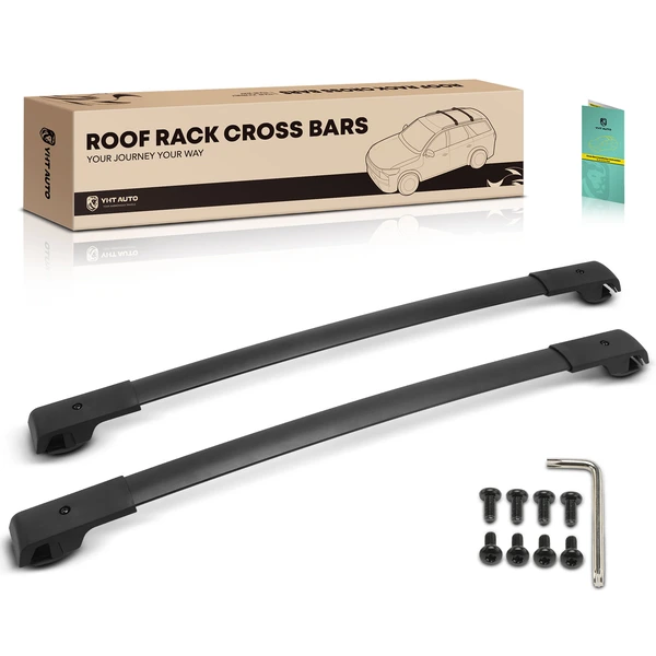 Black Aluminum Alloy Roof Rack Cross Bars for 2018-2023 Volkswagen Atlas