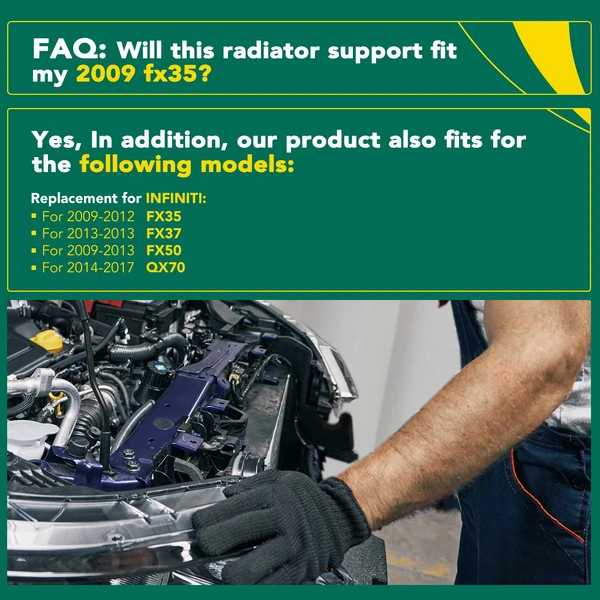 Radiator Support Assembly for 2009-2012 INFINITI FX35
