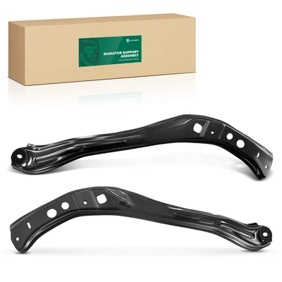 2 Pcs Driver & Passenger Upper Steel Radiator Support Brace Tie Bar