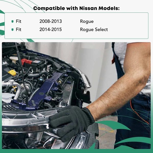 Passenger Upper Tie Bar Steel Radiator Support for Nissan Rogue 2008-2013 Rogue Select