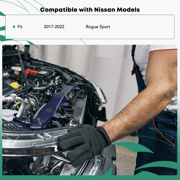 Driver Upper Tie Bar Steel Radiator Support for 2017-2022 Nissan Rogue Sport