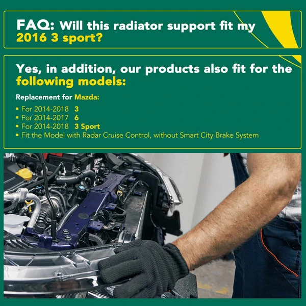 Radiator Support Assembly for 2014-2017 Mazda 6